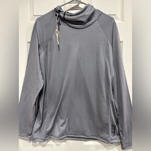 Melanzana Women's Size XL Merino Base Hoodie Silver Grey NWT